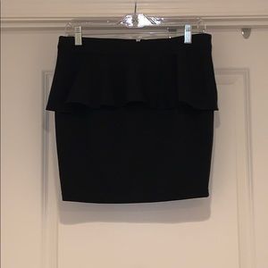 NWT black peplum mini skirt